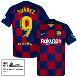 Barcelona Shirt Thuis 2019-2020 + Suarez 9 - XXXL