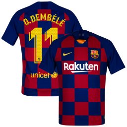 Barcelona Vapor Match Shirt Thuis 2019-2020 + O. Dembele 11 - S