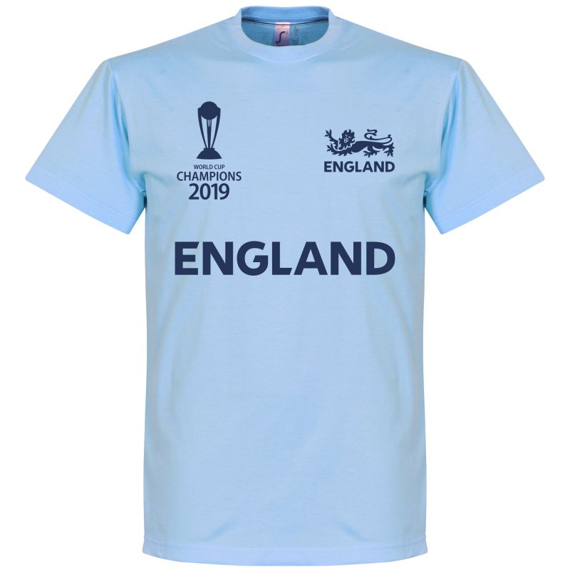 Engeland Cricket WK 2019 Winnaars T-shirt - Lichtblauw - Kinderen - 12