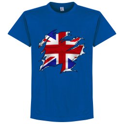 Groot-Brittannië Ripped Flag T-Shirt - Blauw - Kinderen