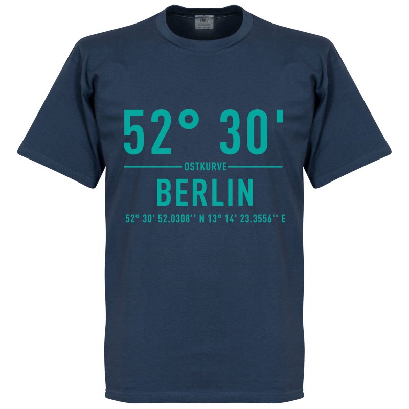 Hertha BSC Olympiastadion Coördinaten T-Shirt - Blauw - XXL