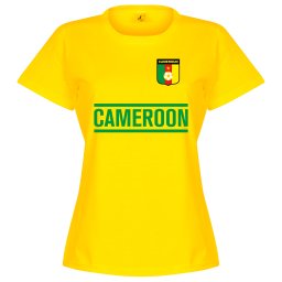 Kameroen Team Dames T-Shirt - Geel - L