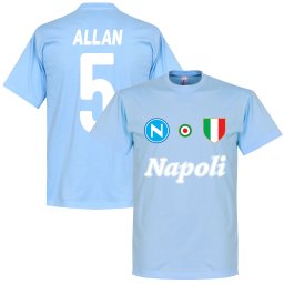 Napoli Allan 5 Team T-Shirt - Lichtblauw - XXL