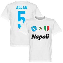Napoli Allan 5 Team T-Shirt - Wit - M
