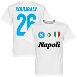 Napoli Koulibaly 26 Team T-Shirt - Wit - M