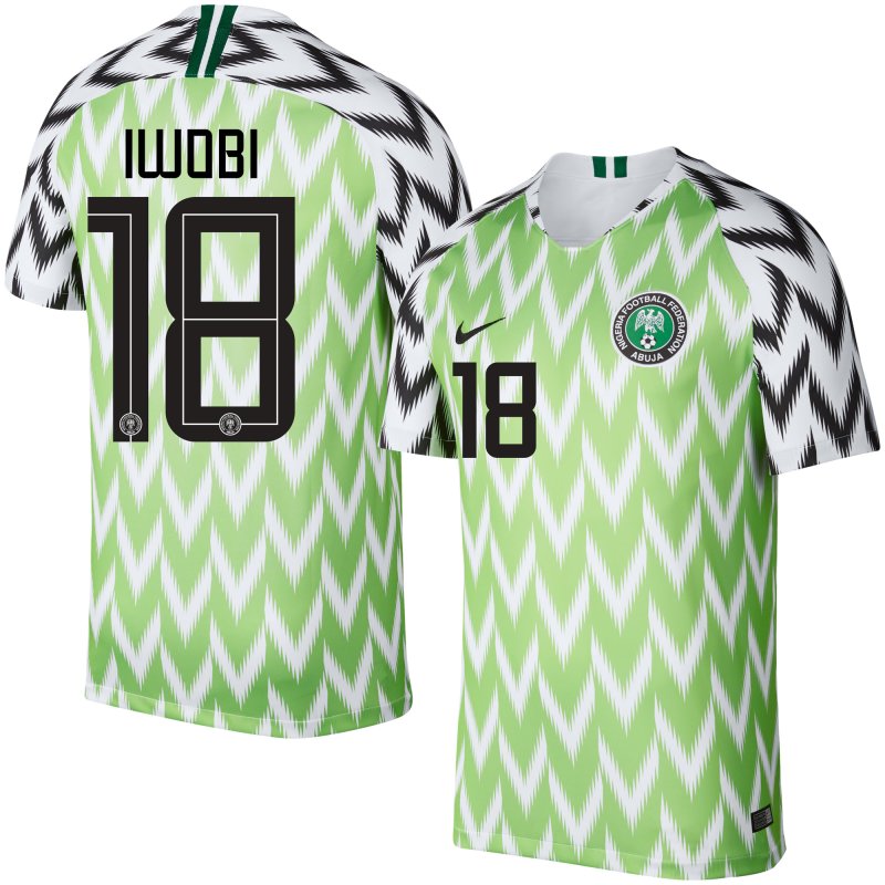 Nigeria Shirt Thuis 2019-2020 + Iwobi 18 - S