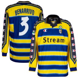 Parma Shirt Thuis 1999-2000 (Lange Mouwen) + Bennarivo 3 - Maat XL
