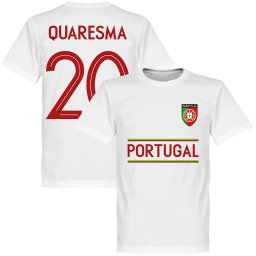 Portugal Quaresma 20 Team T-Shirt - Wit - XXL