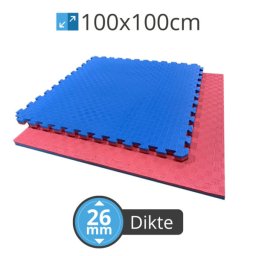 PTessentials Tatami matten 100x100x2,6 cm - Palletprijs - Blauw-Rood
