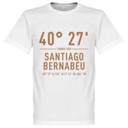 Real Madrid Santiago Bernabeu Coördinaten T-Shirt - Wit - M