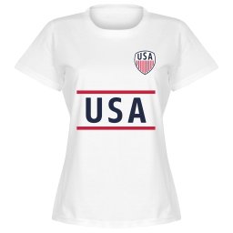 USA Team Dames T-Shirt - Wit - XXL